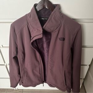 North face women’s large purple lined water resistant jacket